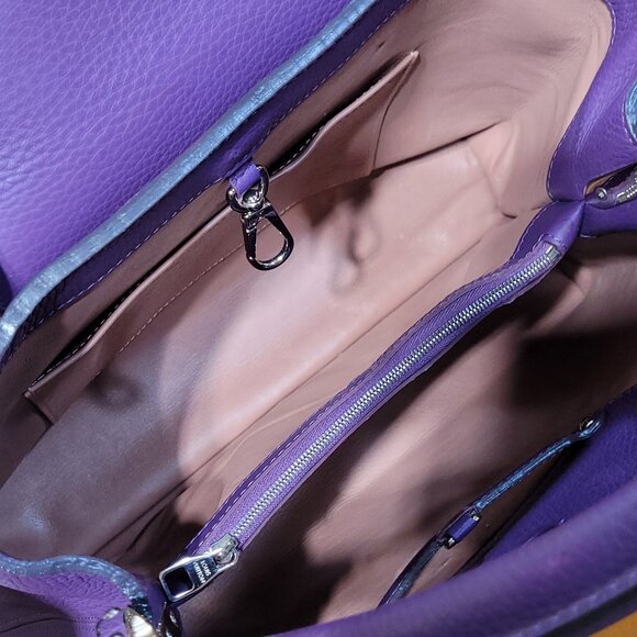 Louis Vuitton Purple Taurillon Leather Capucines MM - Picture 12 of 15